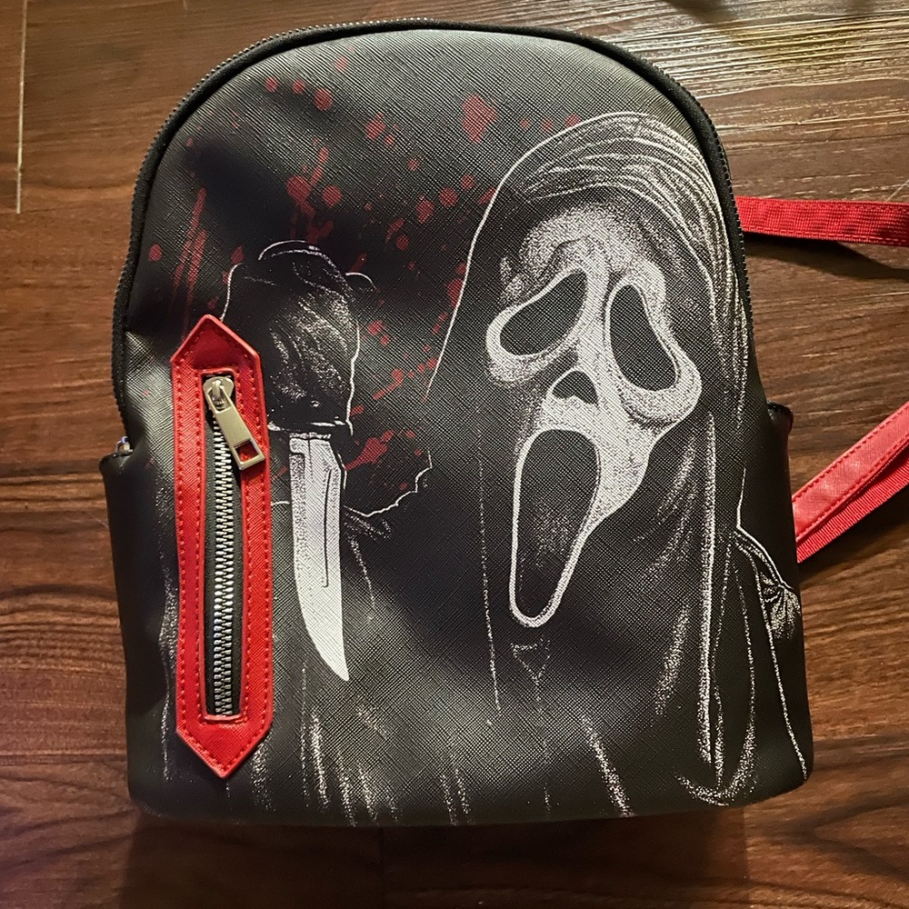 Ghost face mini backpack